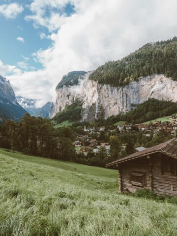 valley overlooking lauterbrunnen switzerland