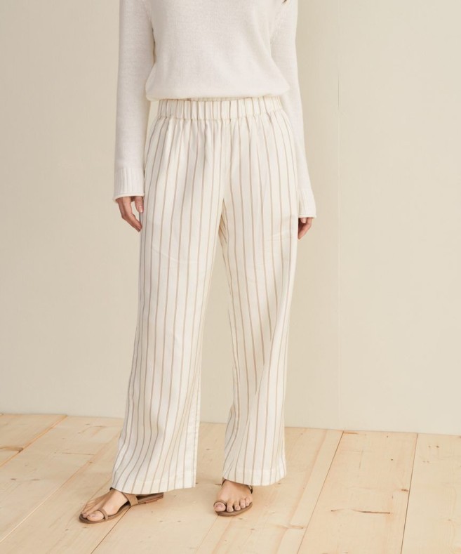 striped sustainable lounge pants