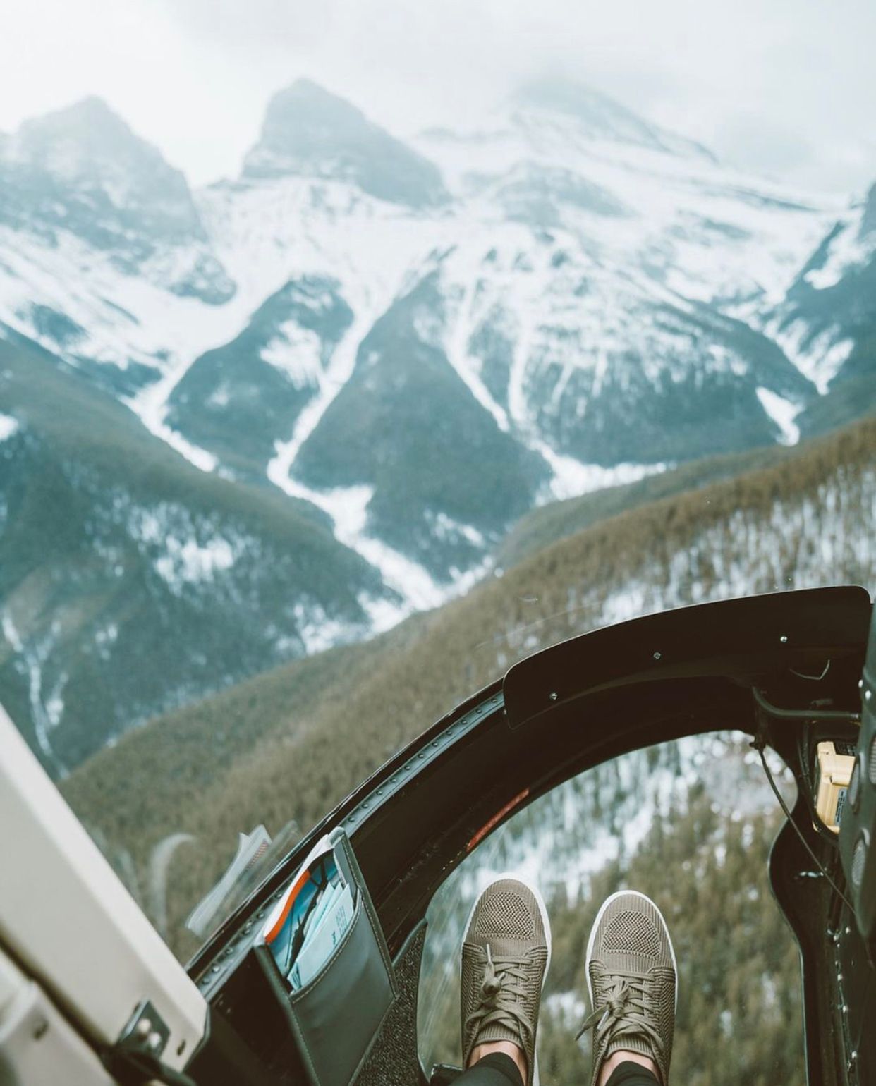 Helicopter above Banff