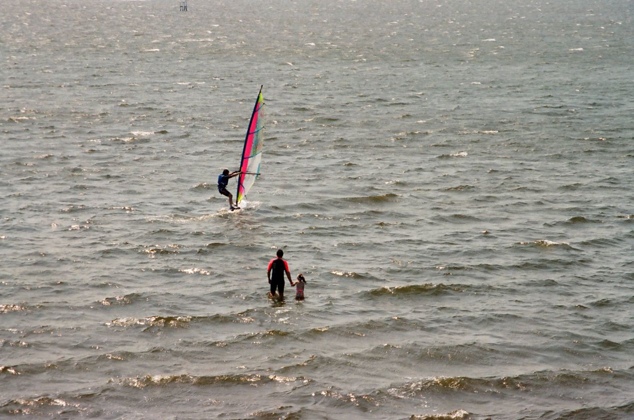 shallow water is best for learning how to windsurf